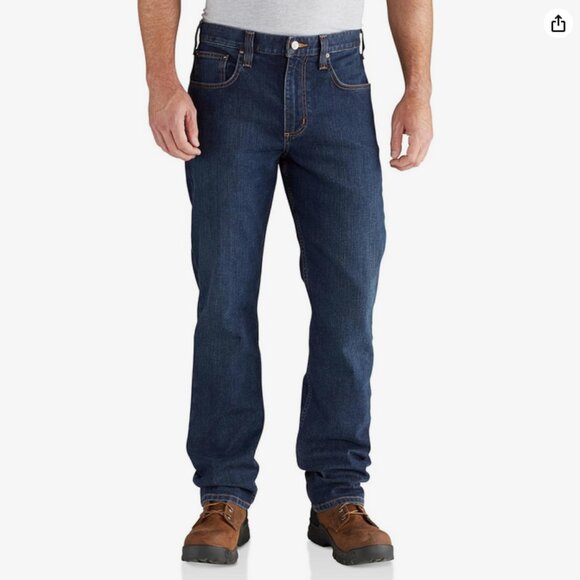 Carhartt Men's Rugged Flex Relaxed Straight Leg 5-Pocket Jean, 38W X 30L - Picture 5 of 8